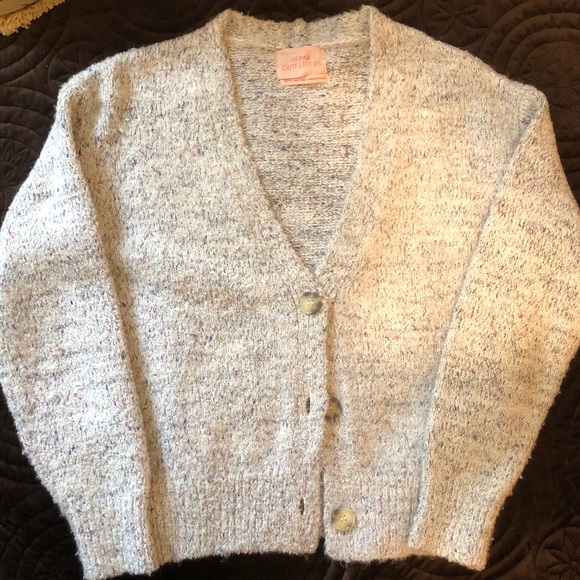 Urban Outfitters Sweaters - Urban Outfitters Speckled Light Grey Cardigan xs
